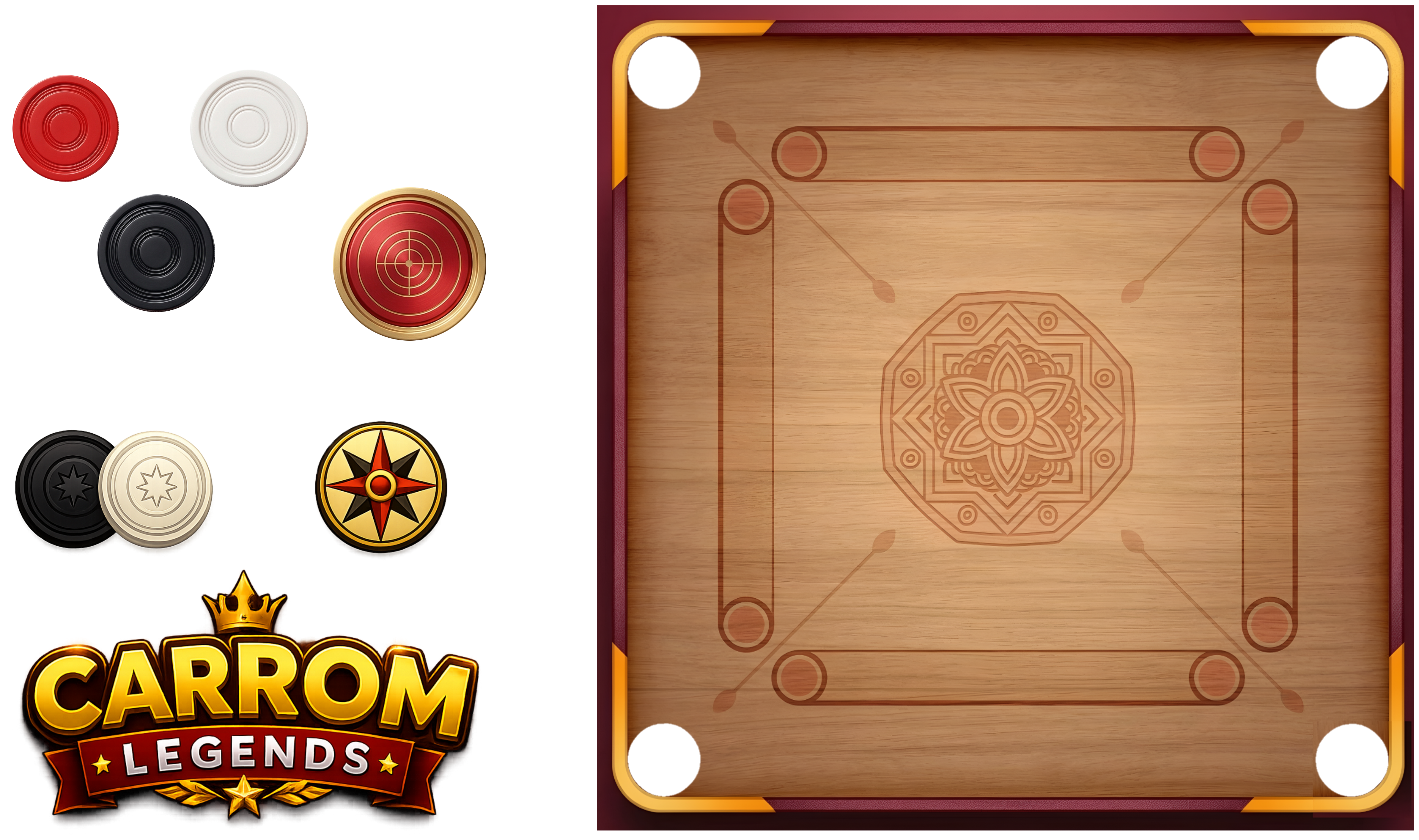 UI Components Used in the Carrom Game